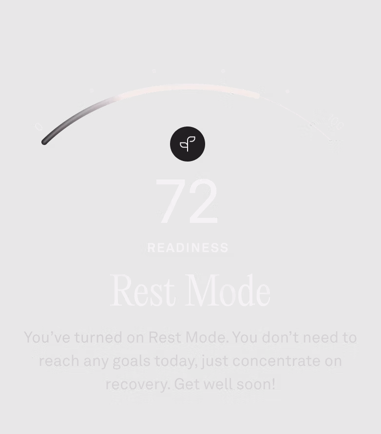 A message prompting to turn on rest mode.